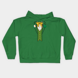 Funny Irish Leprechaun Bow Tie Costume St Patricks Day Gift Kids Hoodie